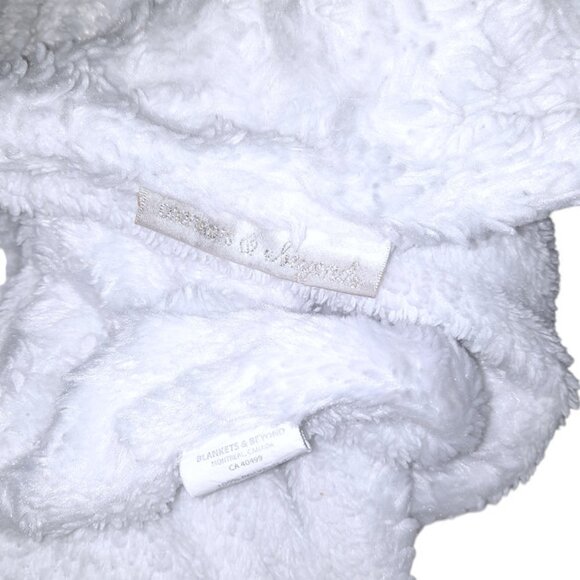 2016 Blankets & Beyond White Swirl Lovey Security Blanket 29" X 29" - Picture 5 of 5